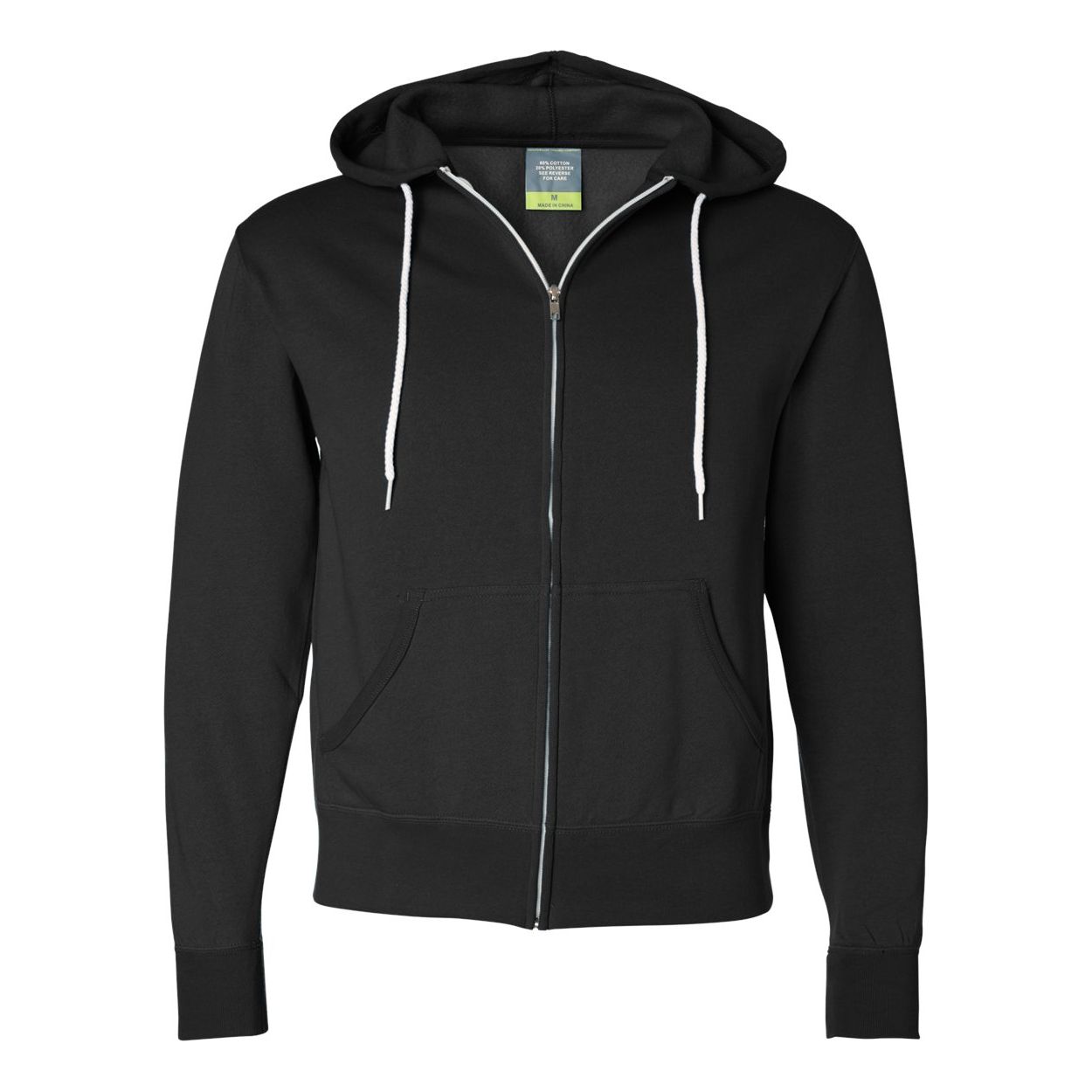 Lightweight Full-Zip Hooded Sweatshirt