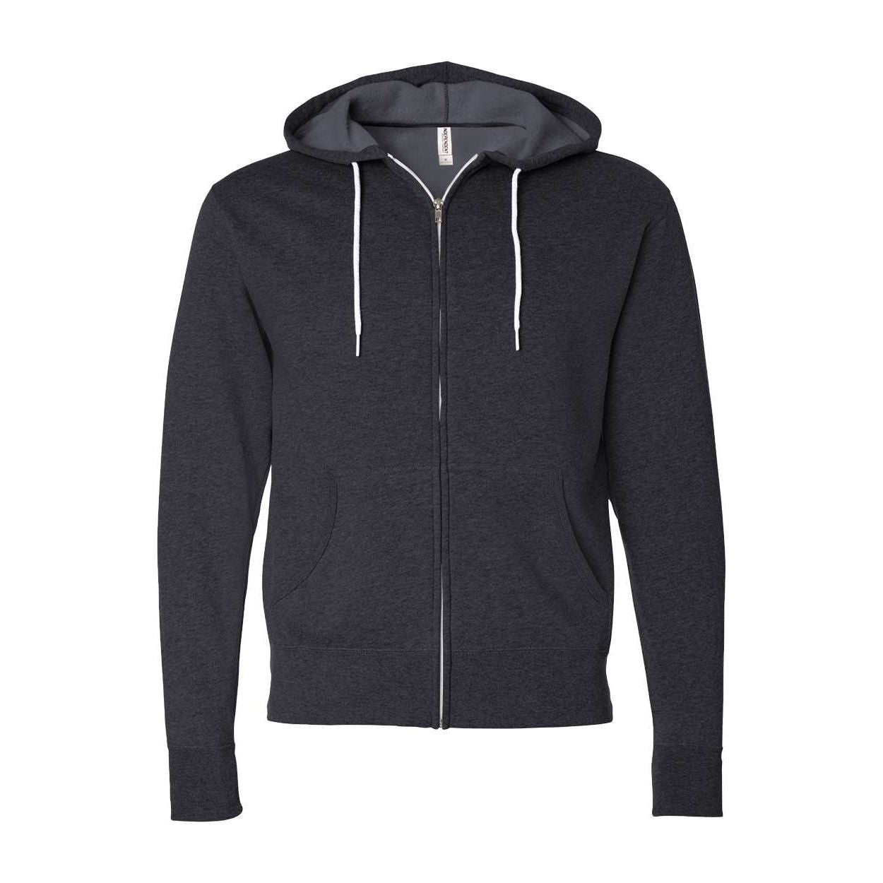 Lightweight Full-Zip Hooded Sweatshirt