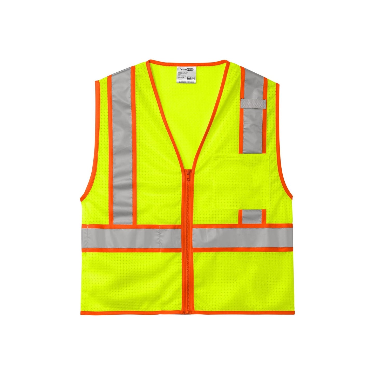 CornerStone ® ANSI 107 Class 2 Mesh Zippered Two-Tone Vest